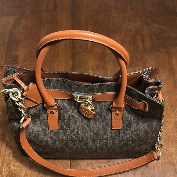 Michael Kors Large Brown Signature Hamilton Tote EUC - Picture 3 of 11